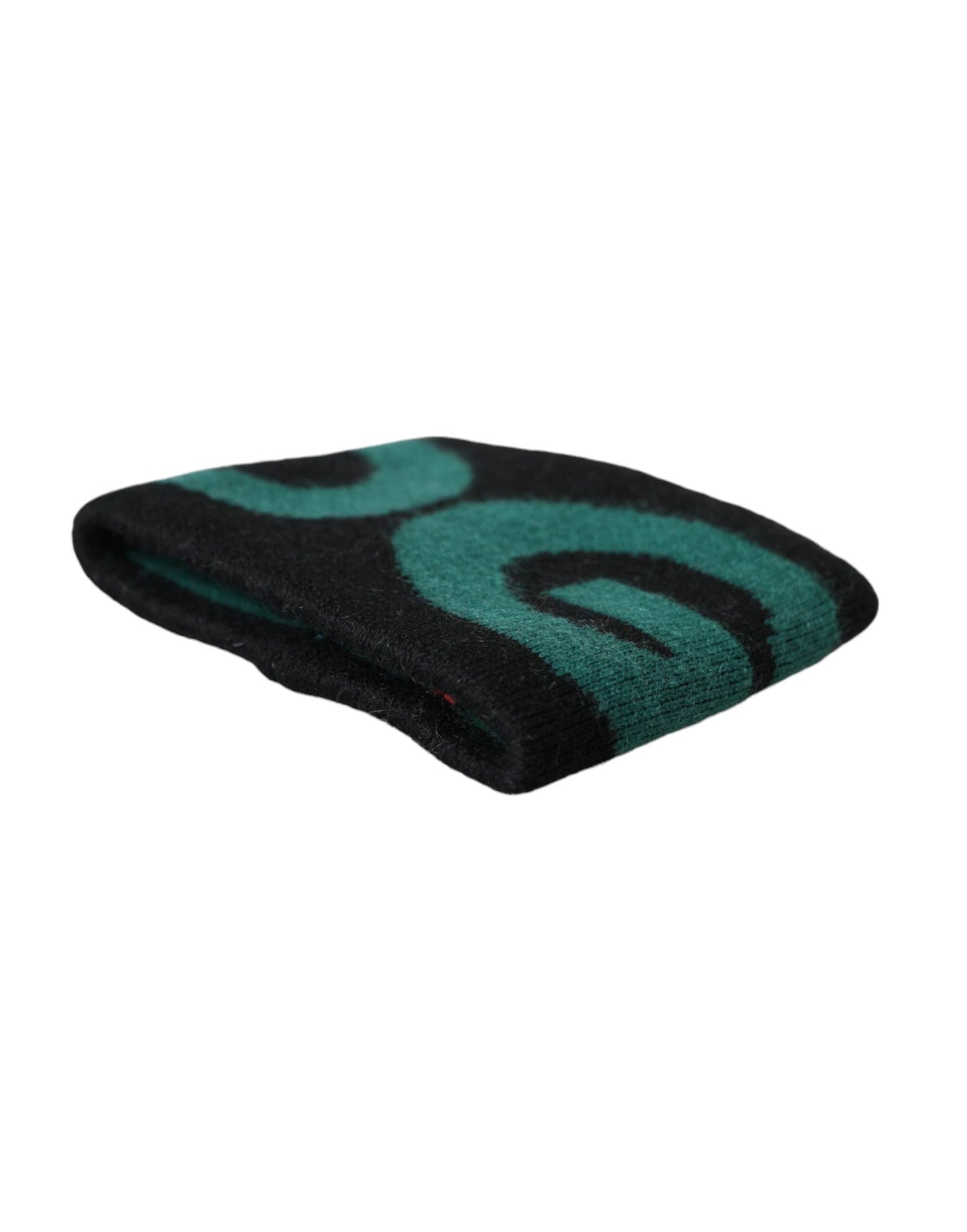 Dolce & Gabbana Black Green Wool Logo #DGMILLENNIALS Wristband by Dolce & Gabbana