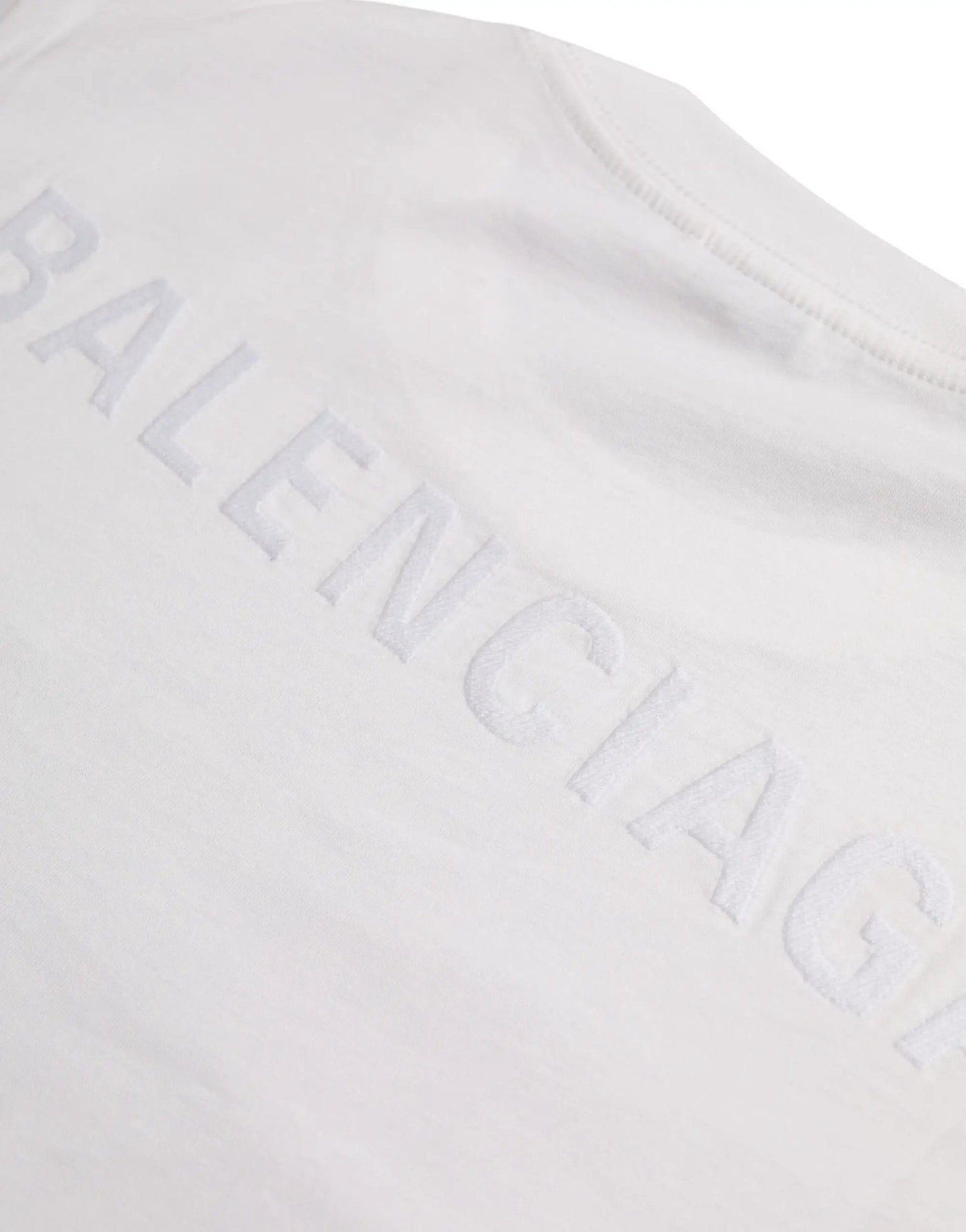 Balenciaga White Cotton Crew Neck Short Sleeves T-shirt by Balenciaga