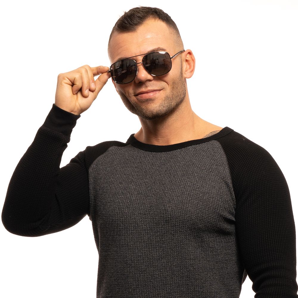 Lunettes de soleil Guess homme aviateur monture métal gunmetal, verres gris miroir – GU-1020513