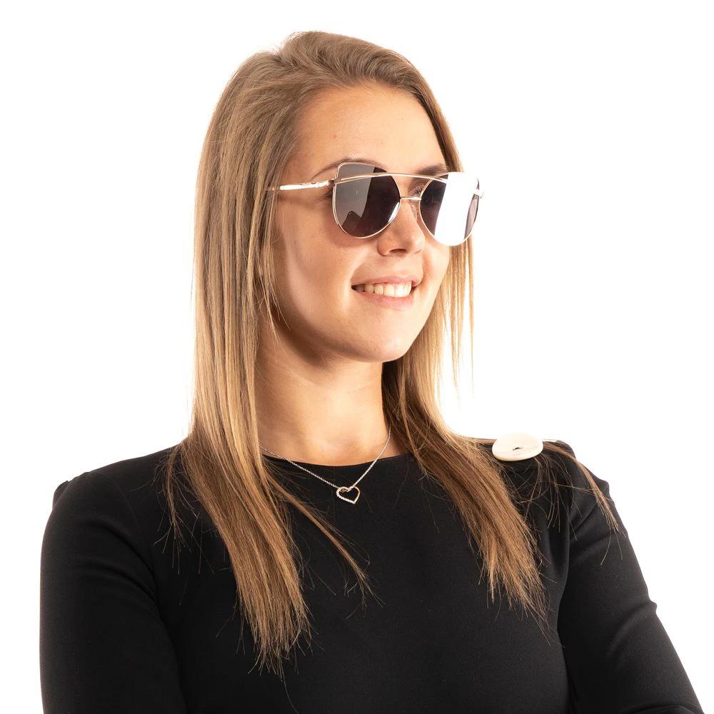 Lunettes de soleil Guess femme papillon monture métal or rose, verres roses miroir – GU-1026800