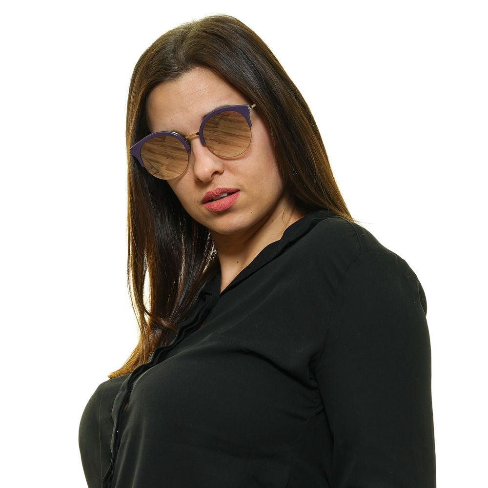 Lunettes de soleil Police femme browline monture métal violette, verres roses – PO-1006625