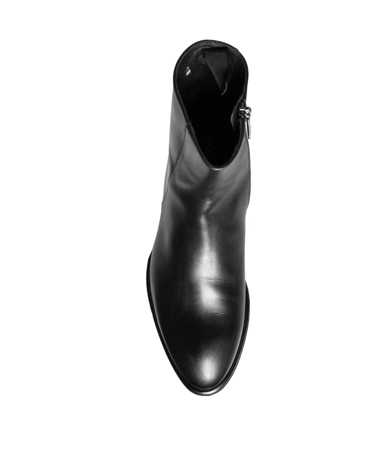 Dolce & Gabbana Black Calf Leather Men Ankle Boots Men Shoes by Dolce & Gabbana