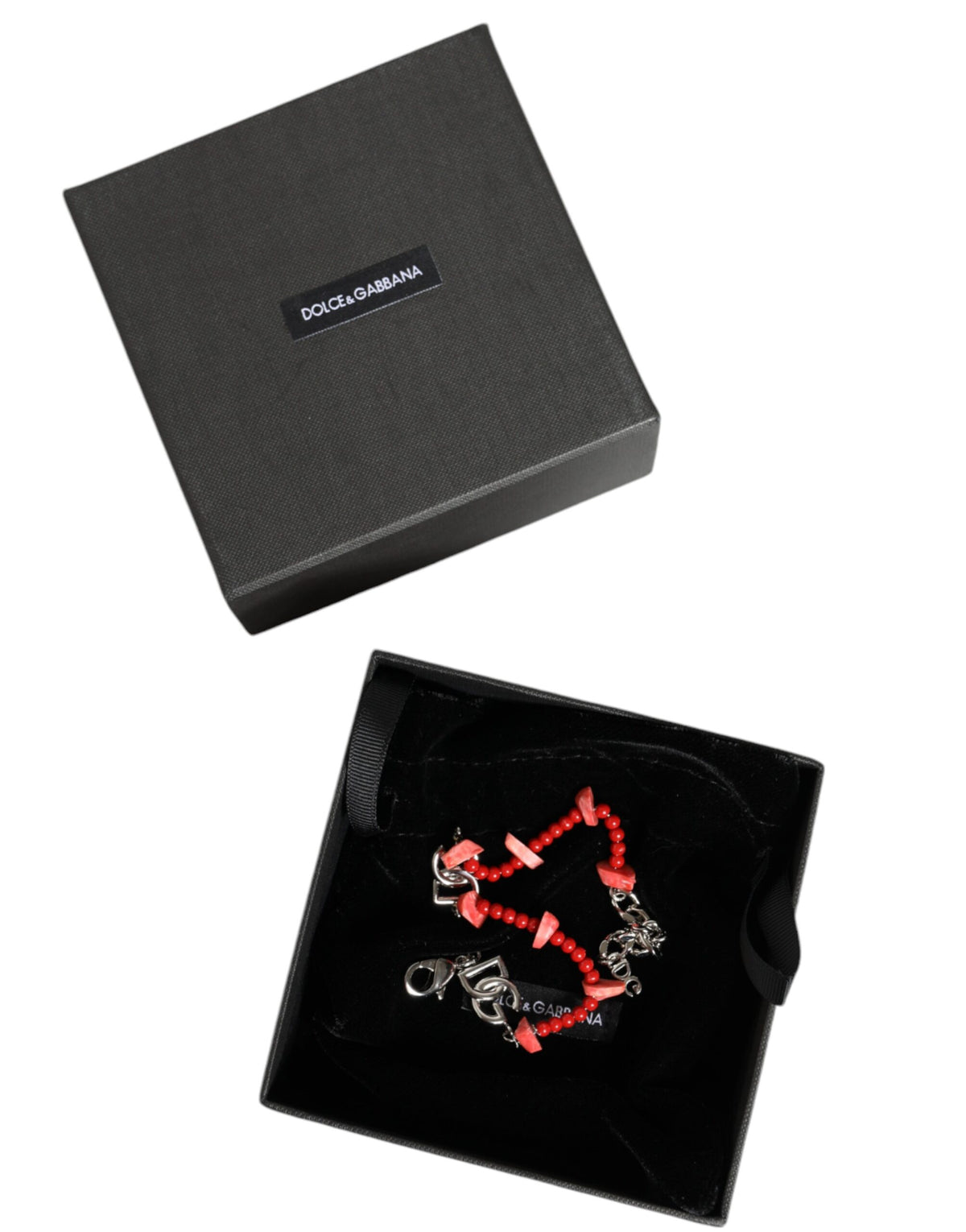 Bracelet chaîne Dolce & Gabbana femme en laiton argenté et résine – SMY10383