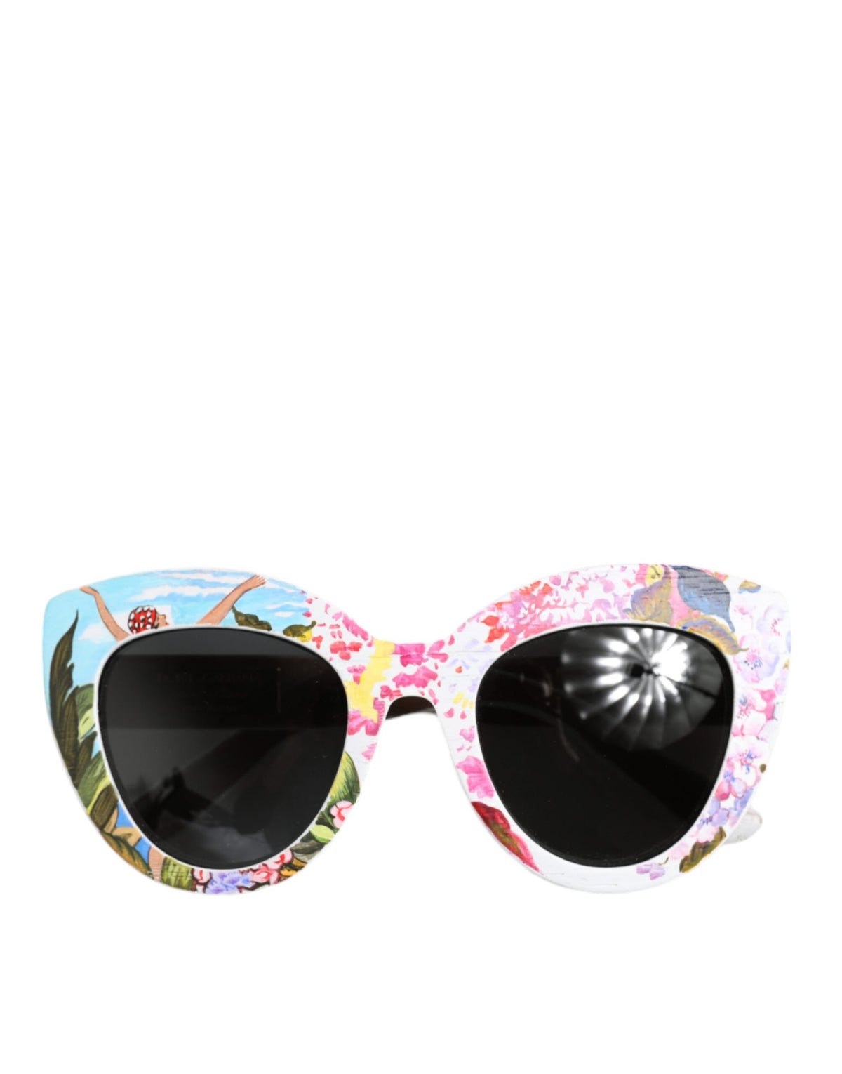 Lunettes de soleil Dolce & Gabbana femme en bois multicolore à cristaux – GLA1346