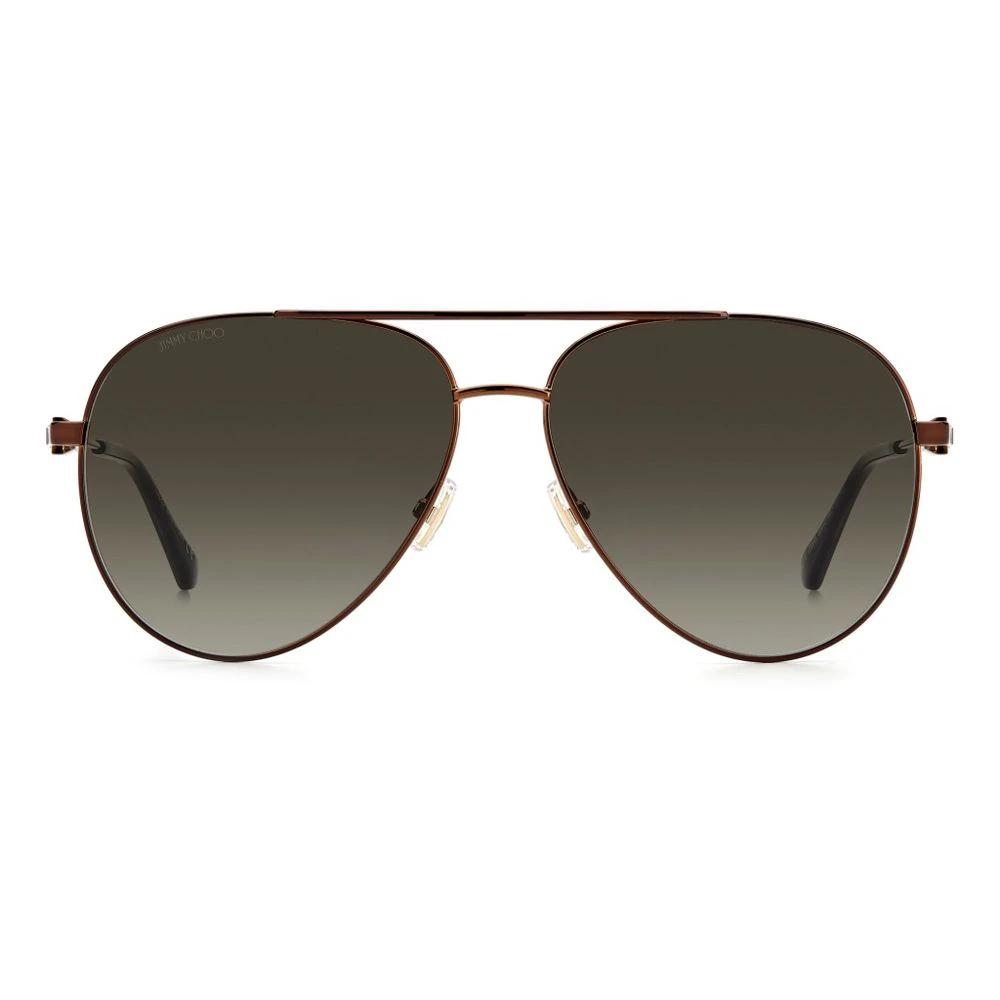Jimmy Choo Brown Metal Sunglasses by Jimmy Choo