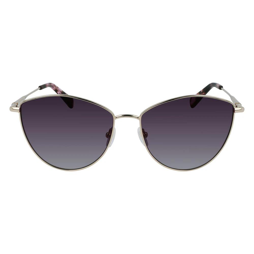 Longchamp Gold Metal Sunglasses by Longchamp