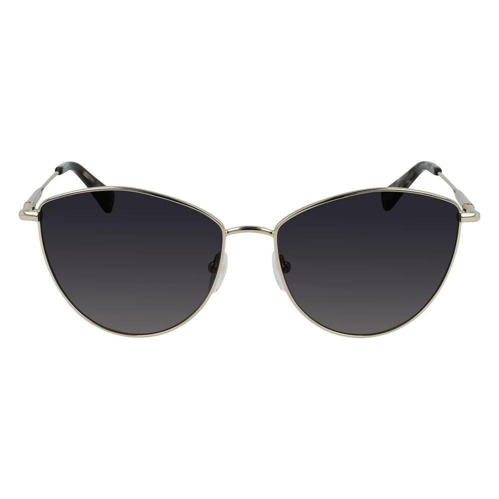 Longchamp Gold Metal Sunglasses by Longchamp