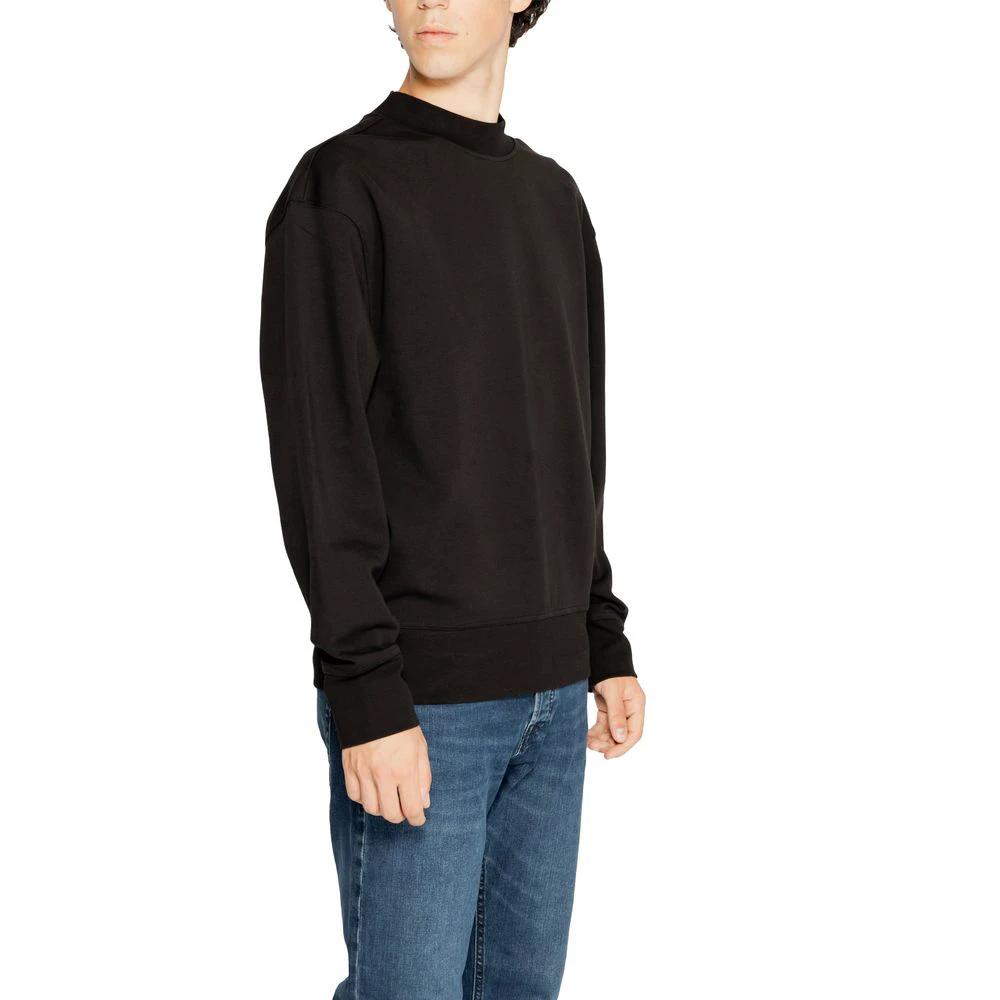 Calvin Klein Jeans Black Recycled Cotton Sweatshirt by Calvin Klein Jeans