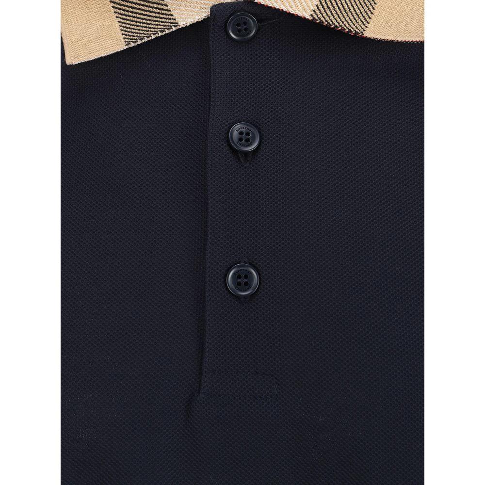 Burberry Blue Cotton Polo Shirt by Burberry