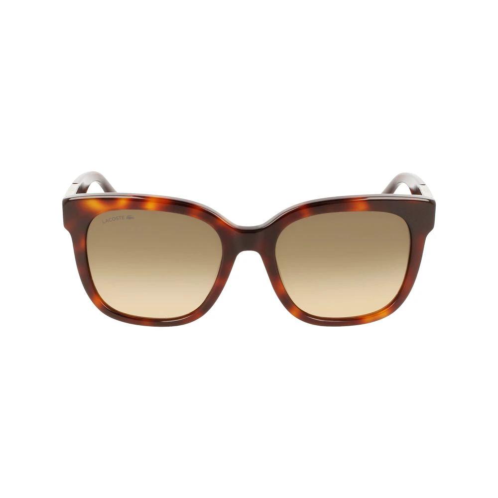 Lacoste Brown Acetate Sunglasses by Lacoste