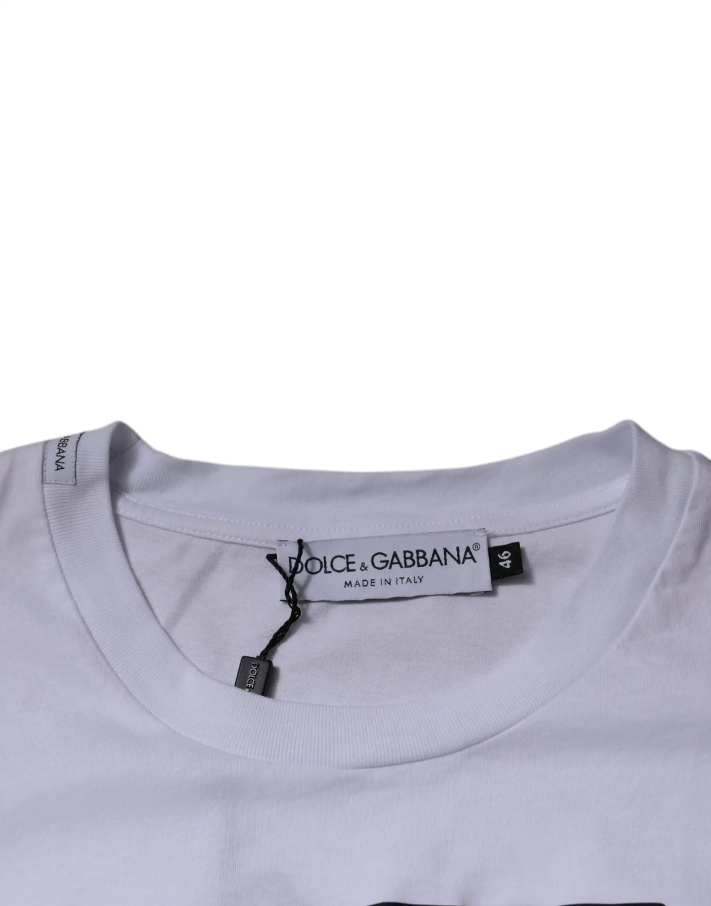 Dolce & Gabbana White DG Logo Cotton Crew Neck T-shirt by Dolce & Gabbana