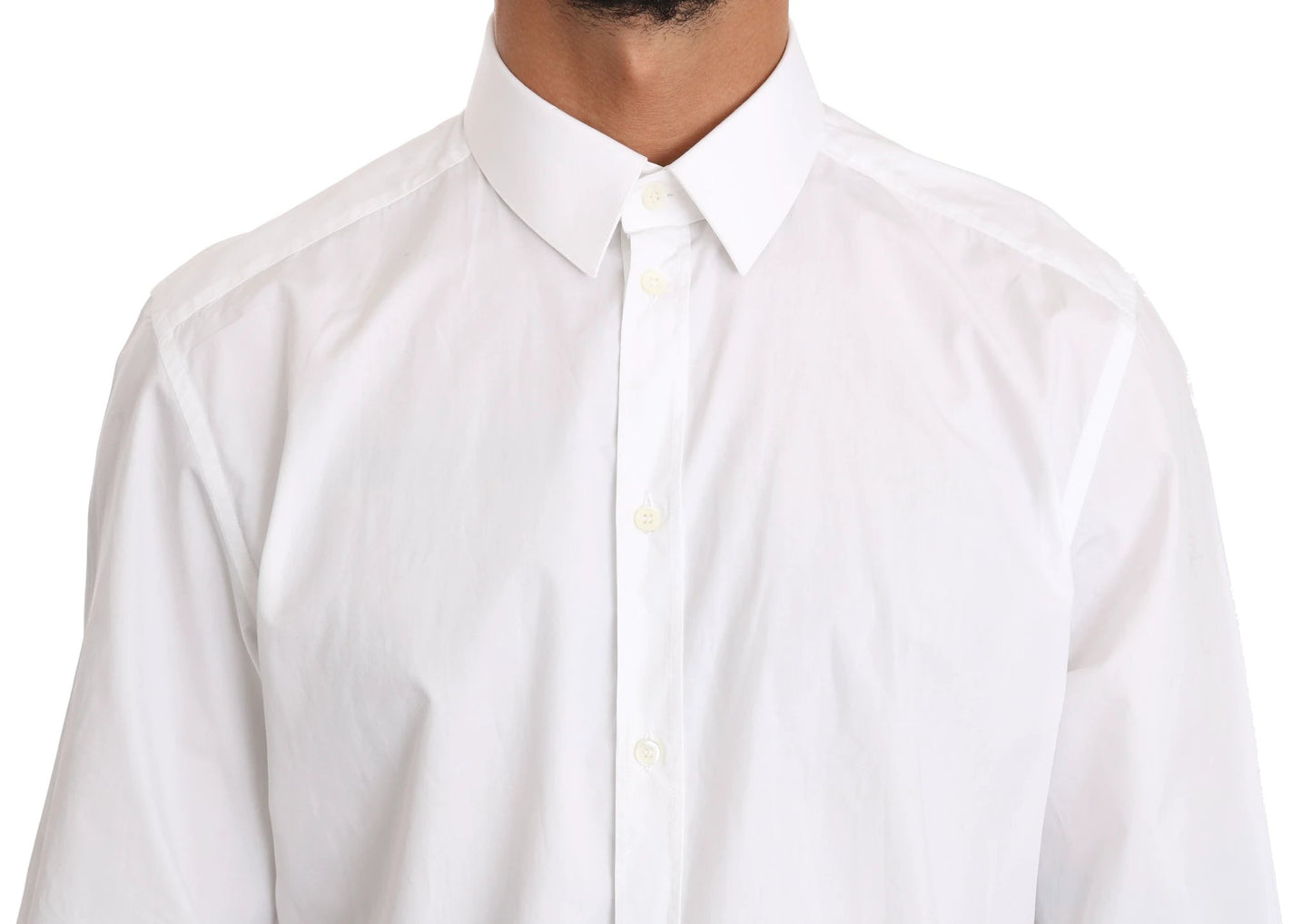 Dolce & Gabbana White Cotton GOLD Dress Shirt by Dolce & Gabbana