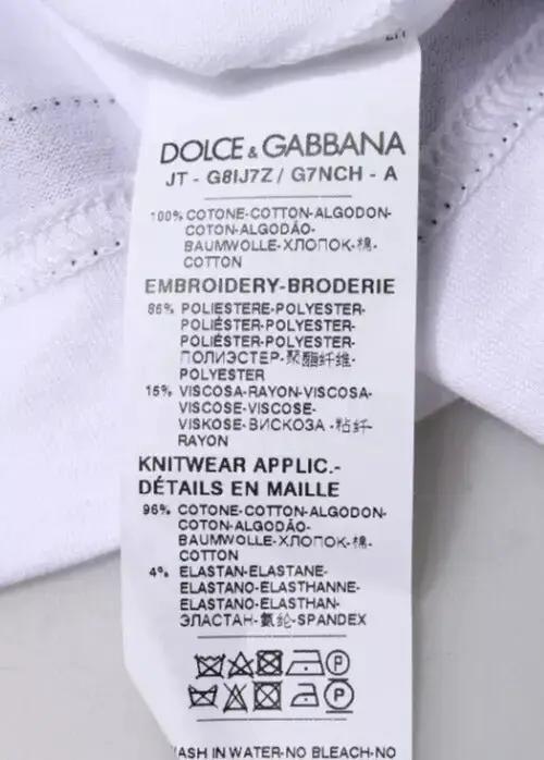 Dolce & Gabbana White Jersey Crew Neck Short Sleeves T-shirt by Dolce & Gabbana