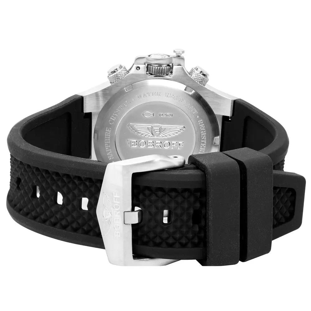 Bobroff Black Rubber Sport Watch by Bobroff