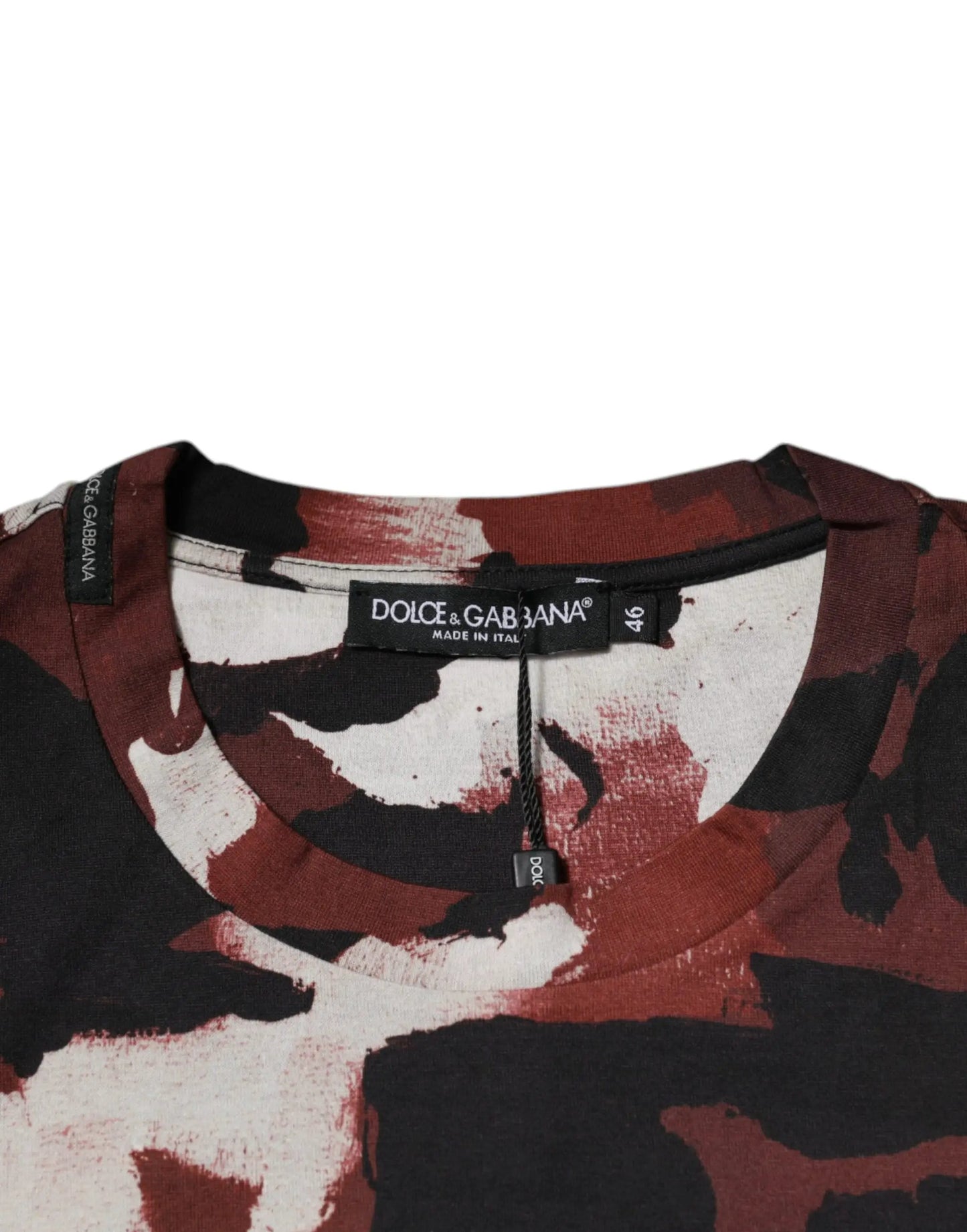 Dolce & Gabbana Multicolor Camouflage Crew Neck T-shirt by Dolce & Gabbana