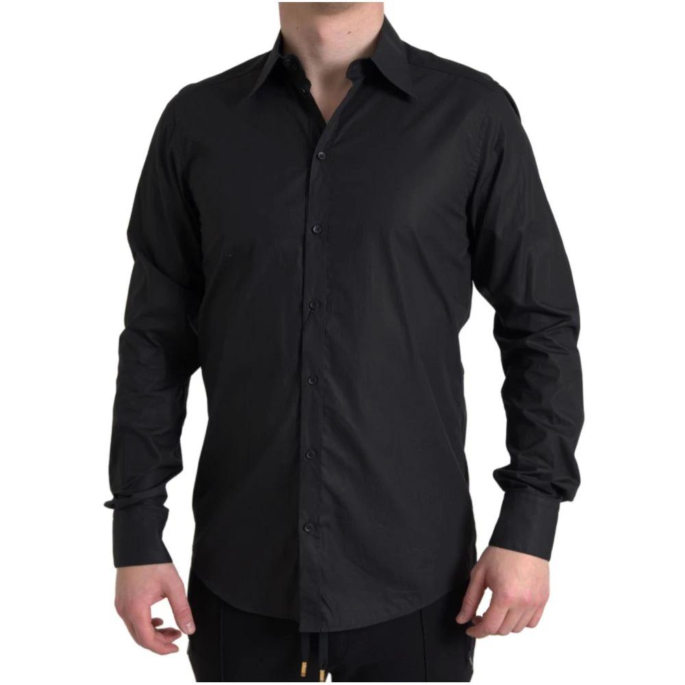 Dolce & Gabbana Black Cotton Dress Shirt by Dolce & Gabbana