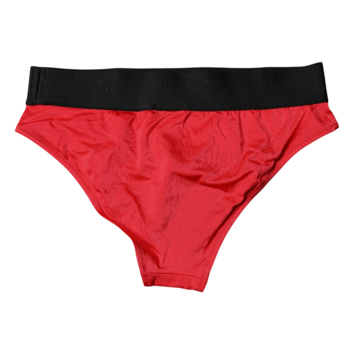 Culotte taille mi-haute Dolce & Gabbana en nylon stretch rouge – BIK1993#