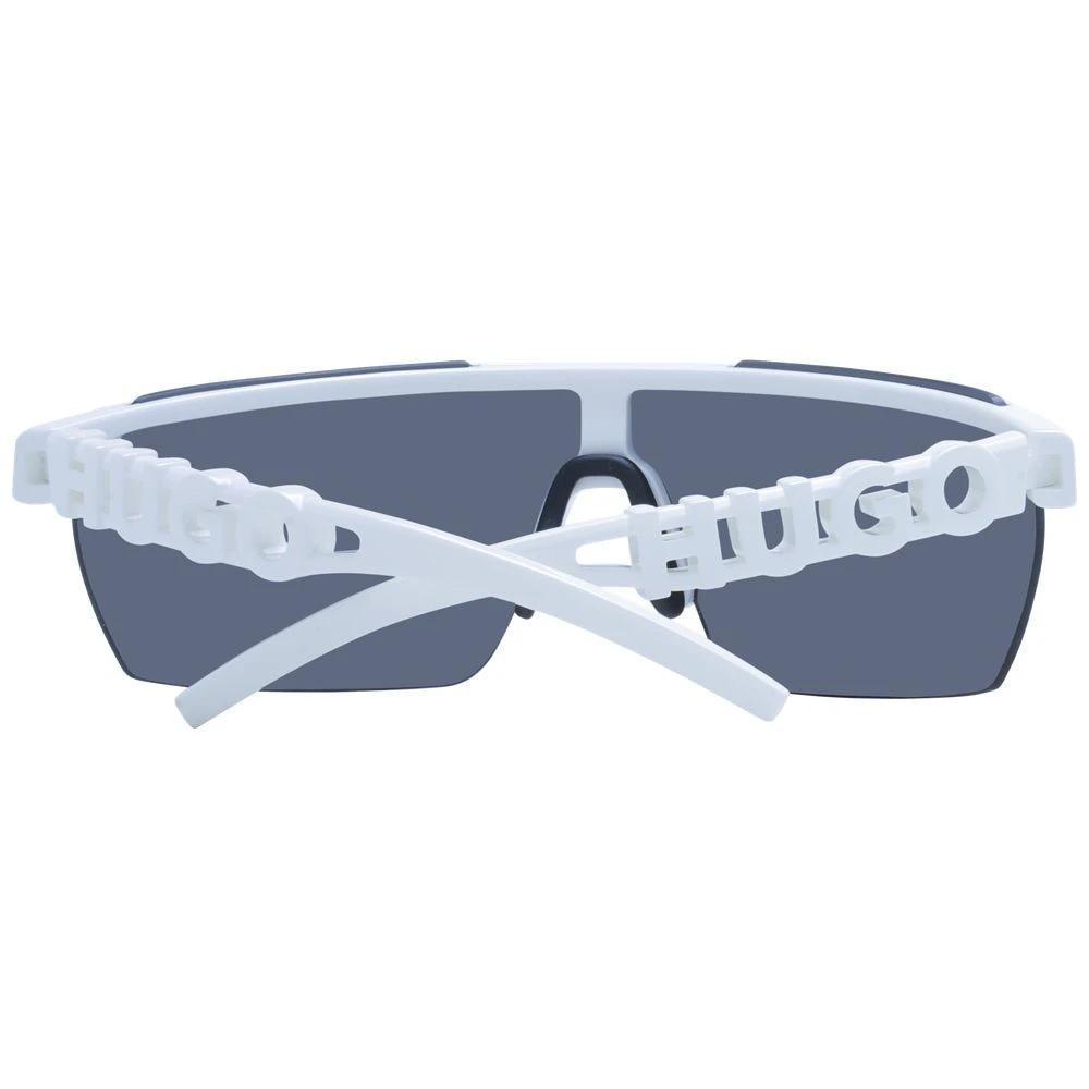Lunettes de soleil Hugo Boss homme masque monture polyamide blanche, verres gris – HU-1000554