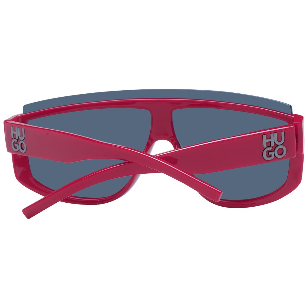 Lunettes de soleil Hugo Boss homme masque monture polyamide rouge, verres gris – HU-1000553