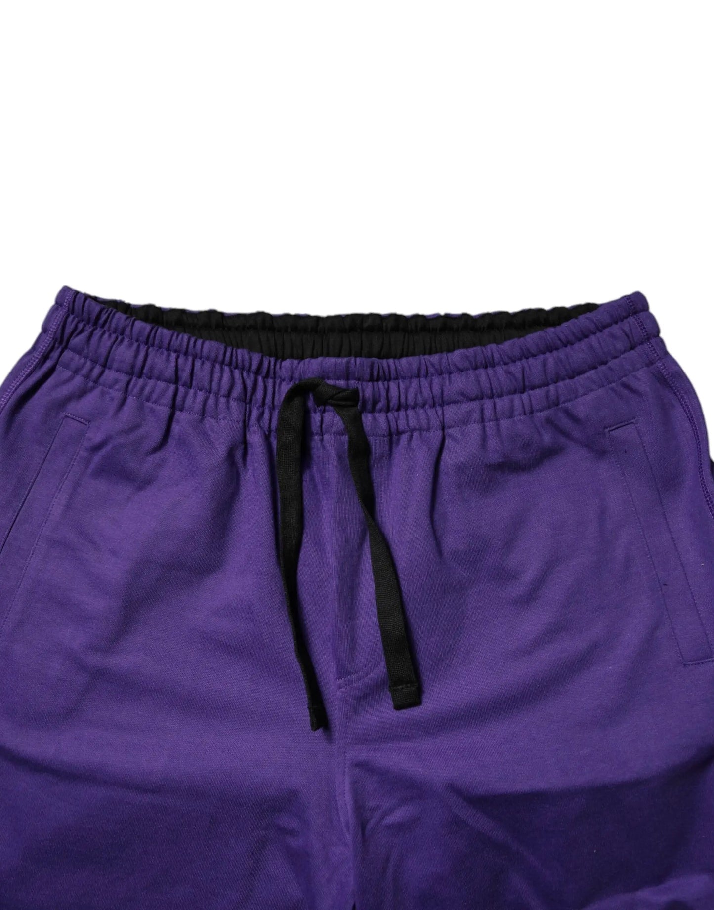 Dolce & Gabbana Purple Cotton Men Bermuda Sweatshorts Shorts by Dolce & Gabbana