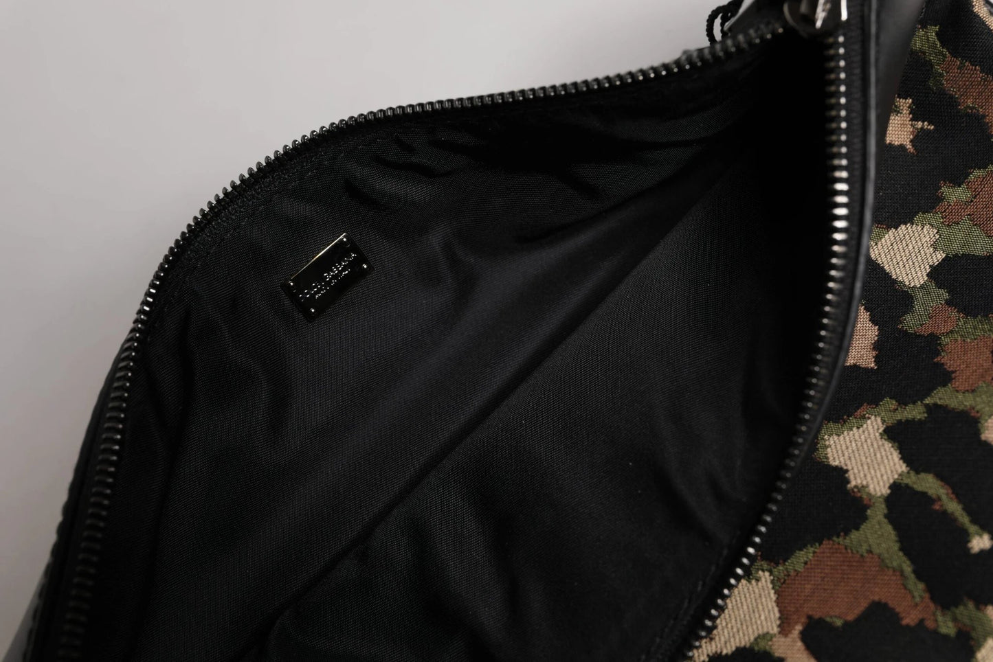 Dolce & Gabbana Multicolor Leopard Jacquard Print Logo Plaque Pouch Bag by Dolce & Gabbana