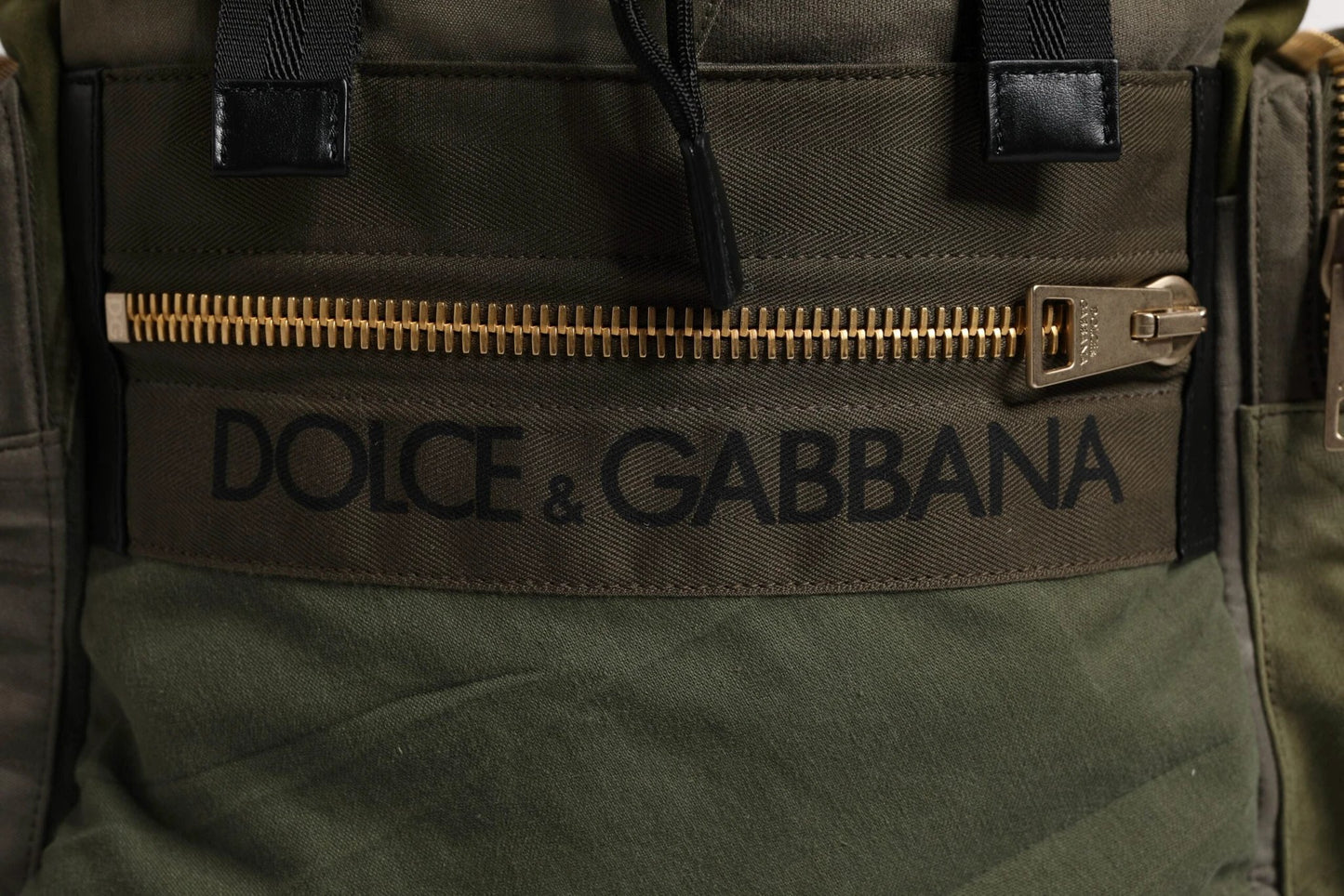 Dolce & Gabbana Military Green Patchwork School Backpack Bag by Dolce & Gabbana