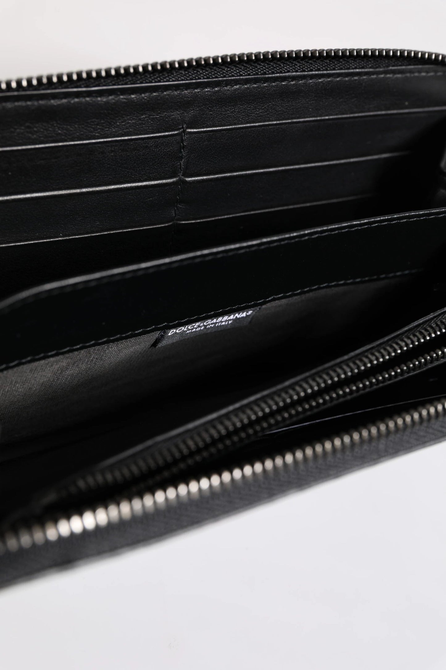 Dolce & Gabbana Black Blue Exotic Leather Embossed Continental Wallet by Dolce & Gabbana