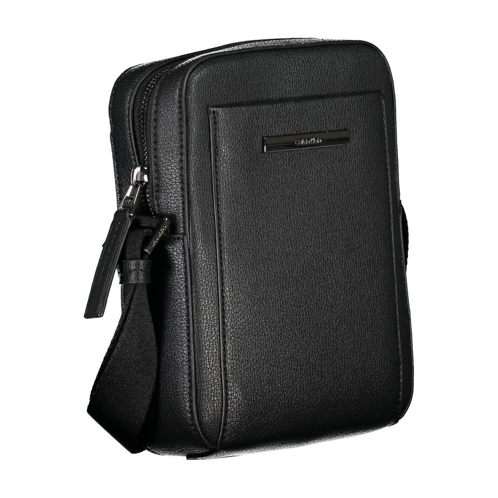 Calvin Klein Sleek Black Shoulder Bag with Logo Detail by Calvin Klein