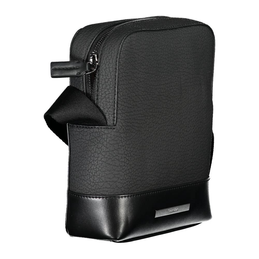 Calvin Klein Sleek Black Shoulder Bag with Contrasting Details by Calvin Klein