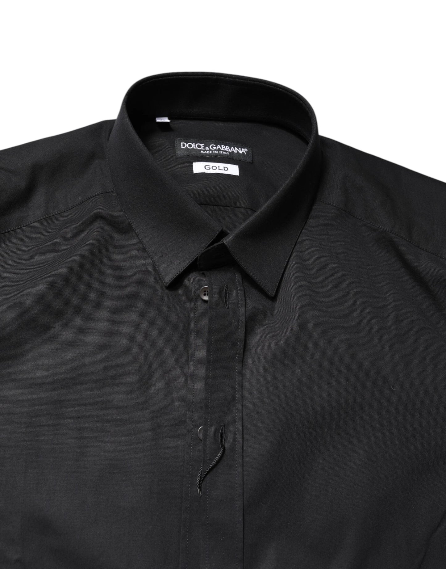 Dolce & Gabbana Black GOLD Cotton Long Sleeves Dress Shirt by Dolce & Gabbana