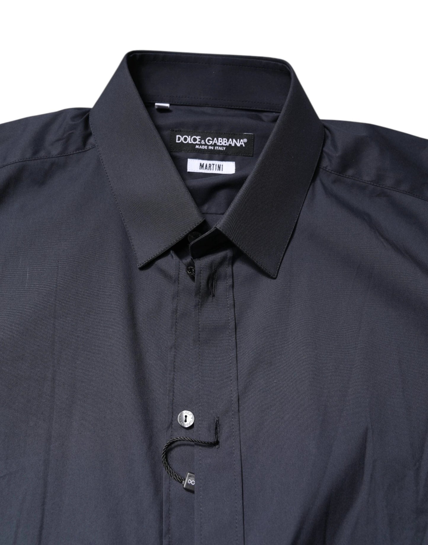 Dolce & Gabbana Dark Blue MARTINI Cotton Dress Formal Shirt by Dolce & Gabbana