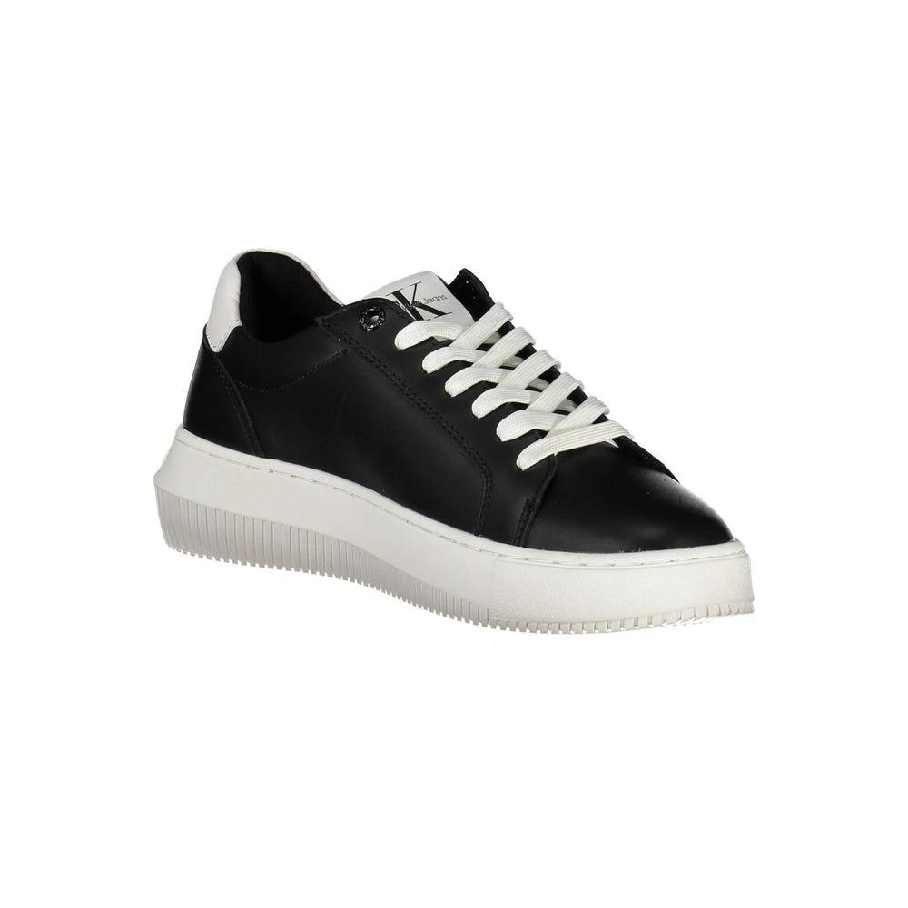 Calvin Klein Black Leather Women Sneaker by Calvin Klein