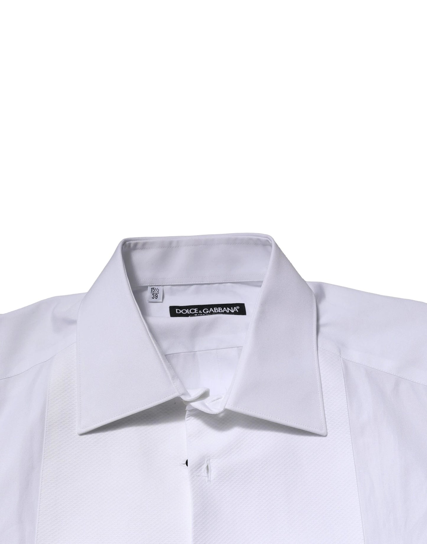 Dolce & Gabbana White GOLD Crown Cotton Dress Formal Shirt by Dolce & Gabbana