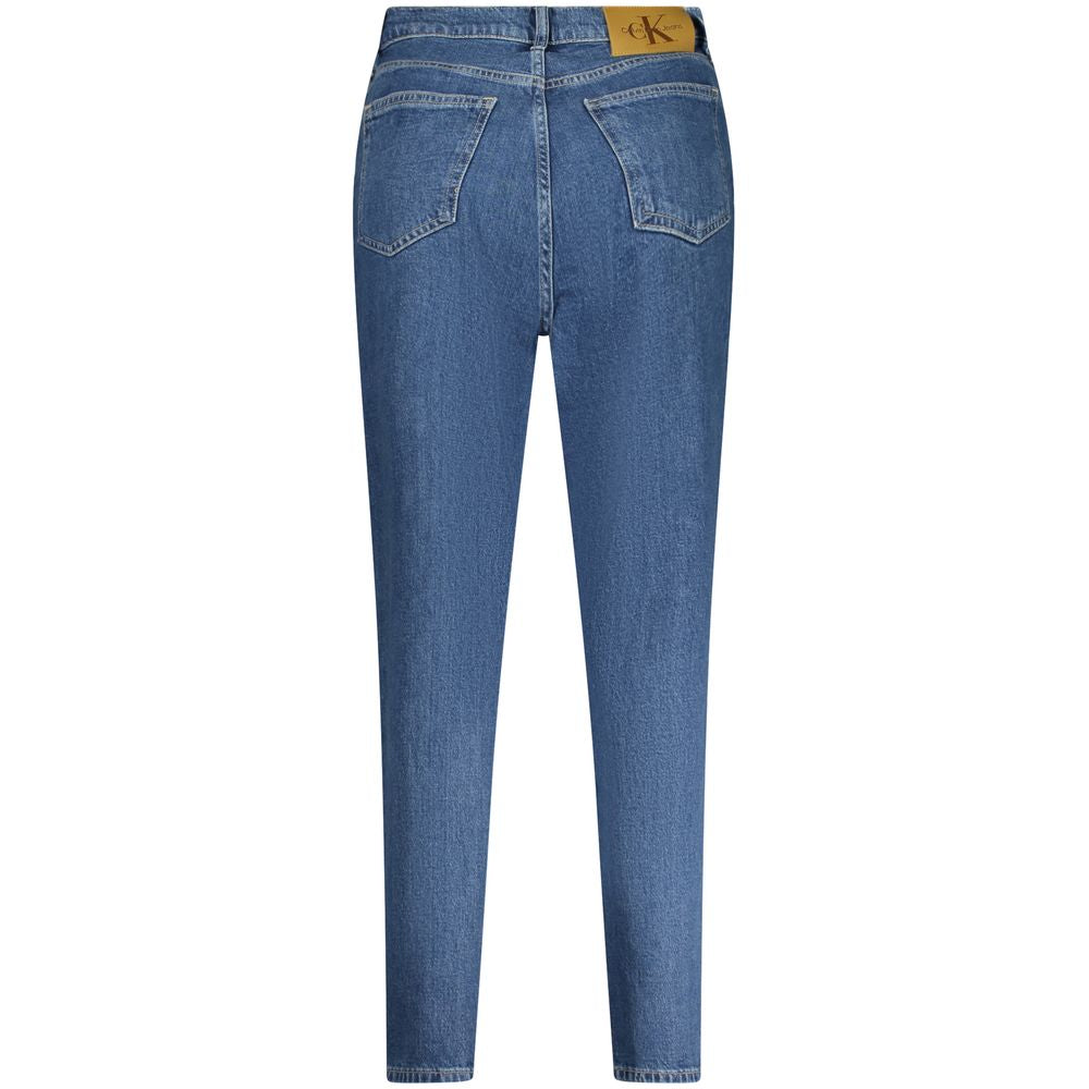 Mom jean Calvin Klein femme en coton bleu – CA-34435
