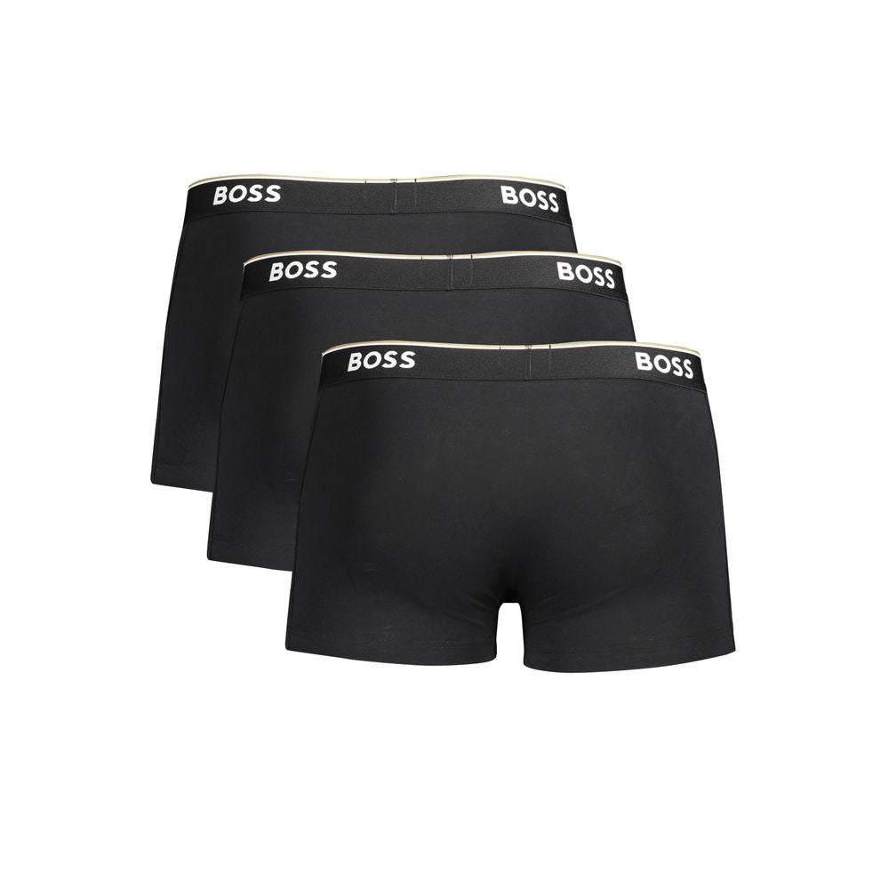 Boxers Hugo Boss homme en coton noir, lot de 3 – BO-35729
