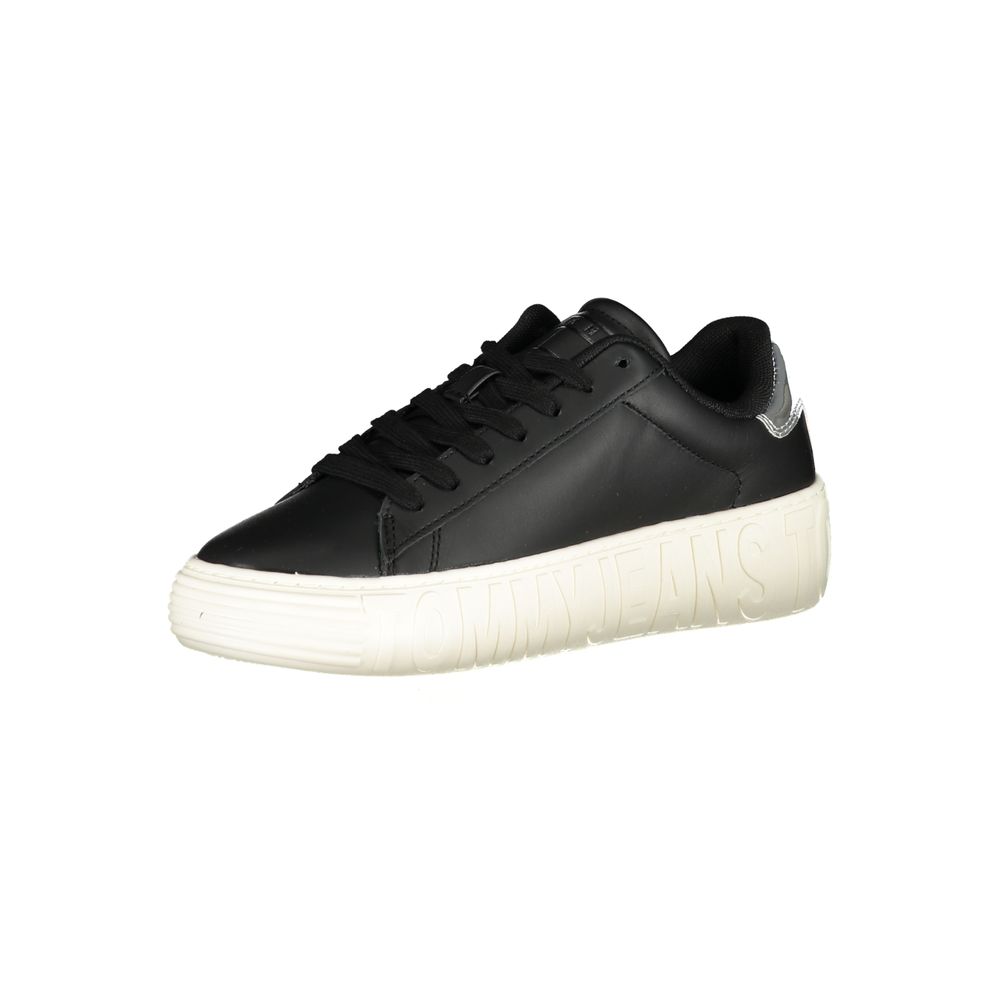 Baskets Tommy Hilfiger femme en cuir noir – TO-25023