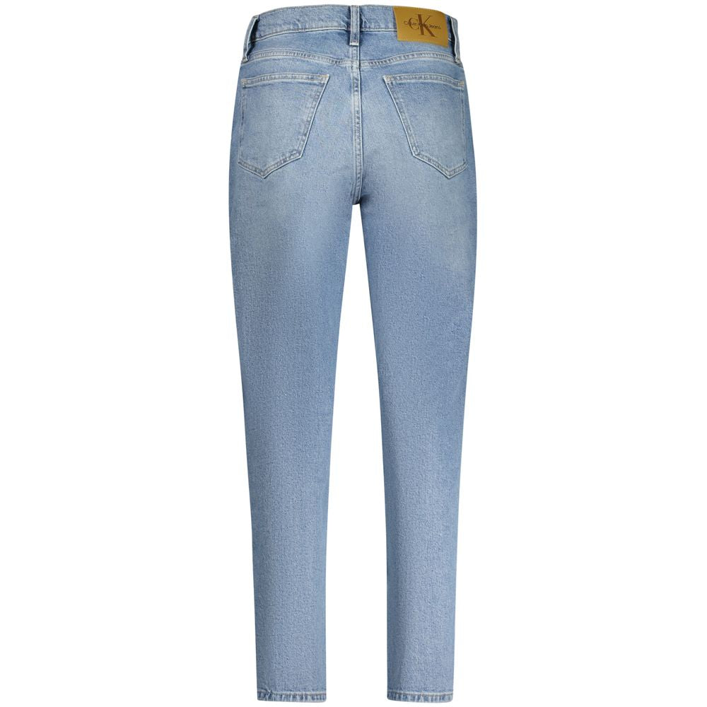 Mom jean Calvin Klein femme en coton bleu clair – CA-34432