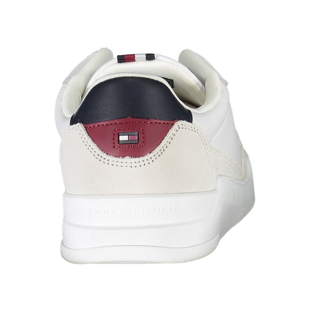 Tommy Hilfiger White Leather Men Sneaker by Tommy Hilfiger