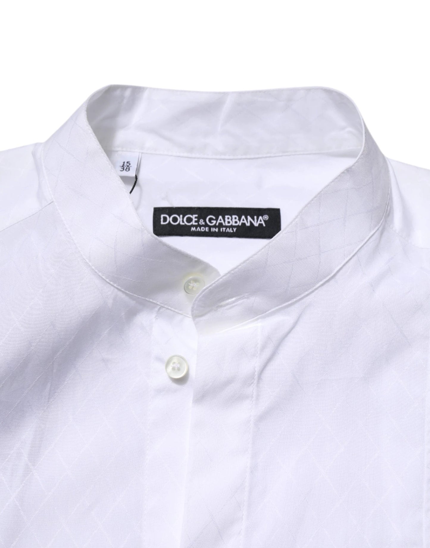Dolce & Gabbana White Cotton Slim Long Sleeves Formal Shirt by Dolce & Gabbana