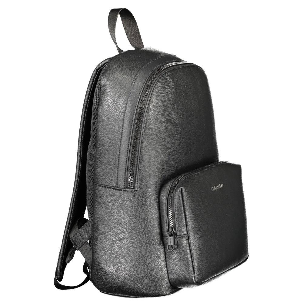 Calvin Klein Nero Poliuretano Men Backpack by Calvin Klein