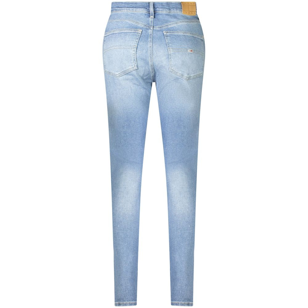 Jean Tommy Hilfiger femme Sylvia skinny taille haute en coton bleu – TO-36233