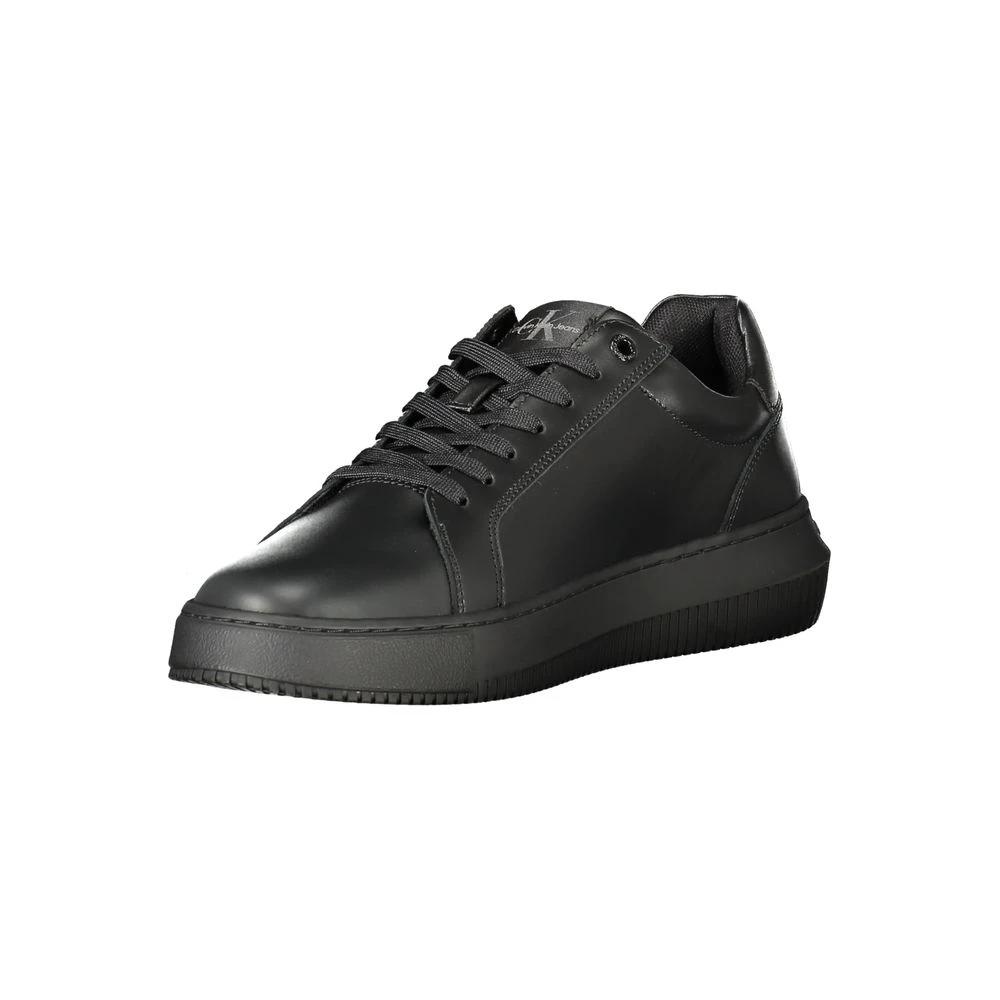 Calvin Klein Black Leather Men Sneaker by Calvin Klein