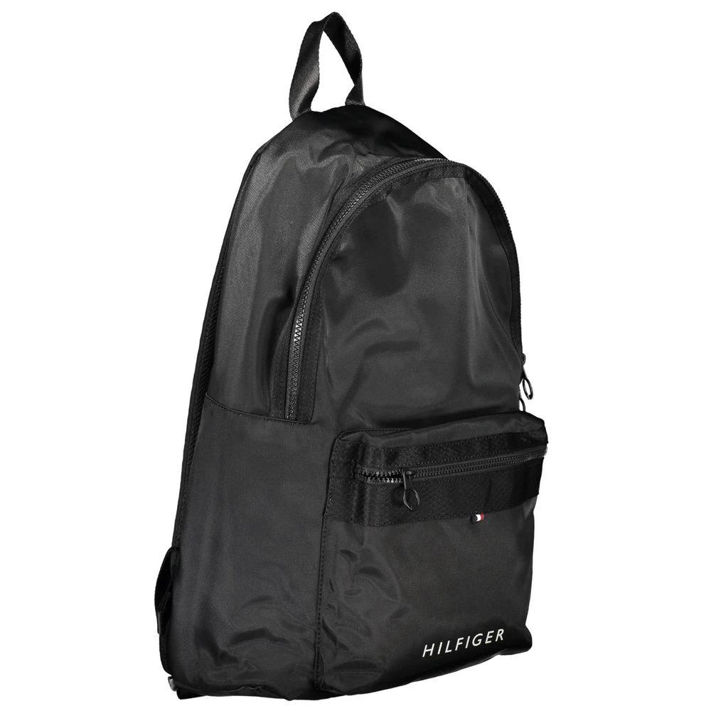 Tommy Hilfiger Black Polyester Men Backpack by Tommy Hilfiger