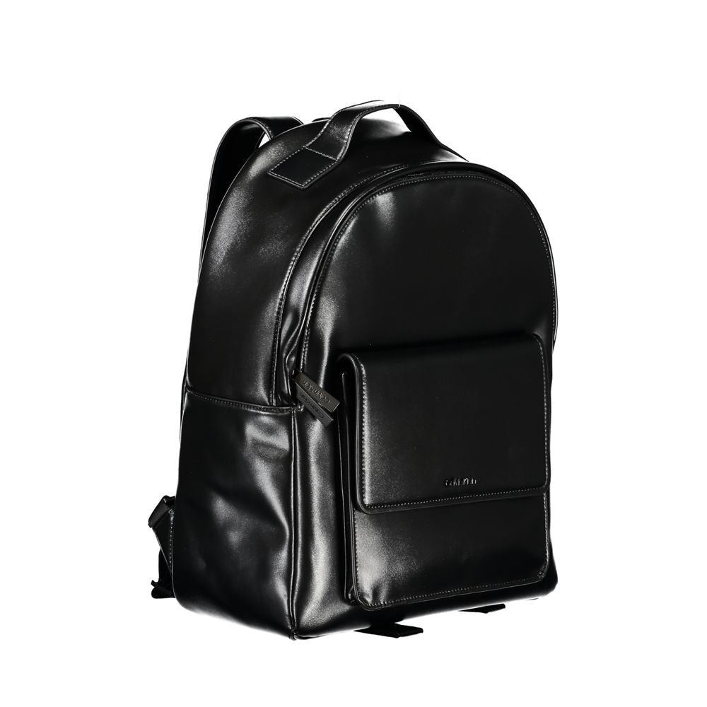 Calvin Klein Elegant Black Urban Backpack with Laptop Compartment by Calvin Klein