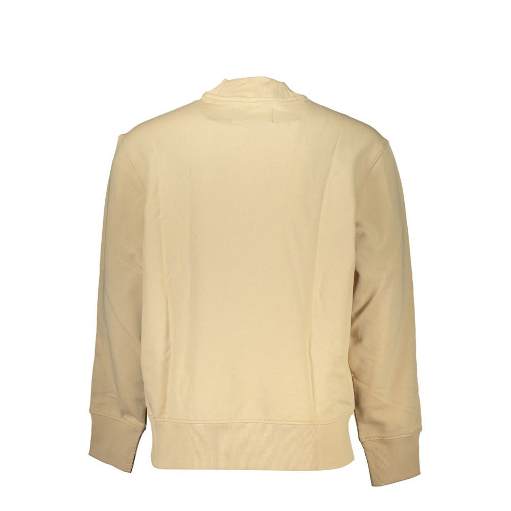Sweat-shirt Calvin Klein homme col rond en coton beige – CA-27227