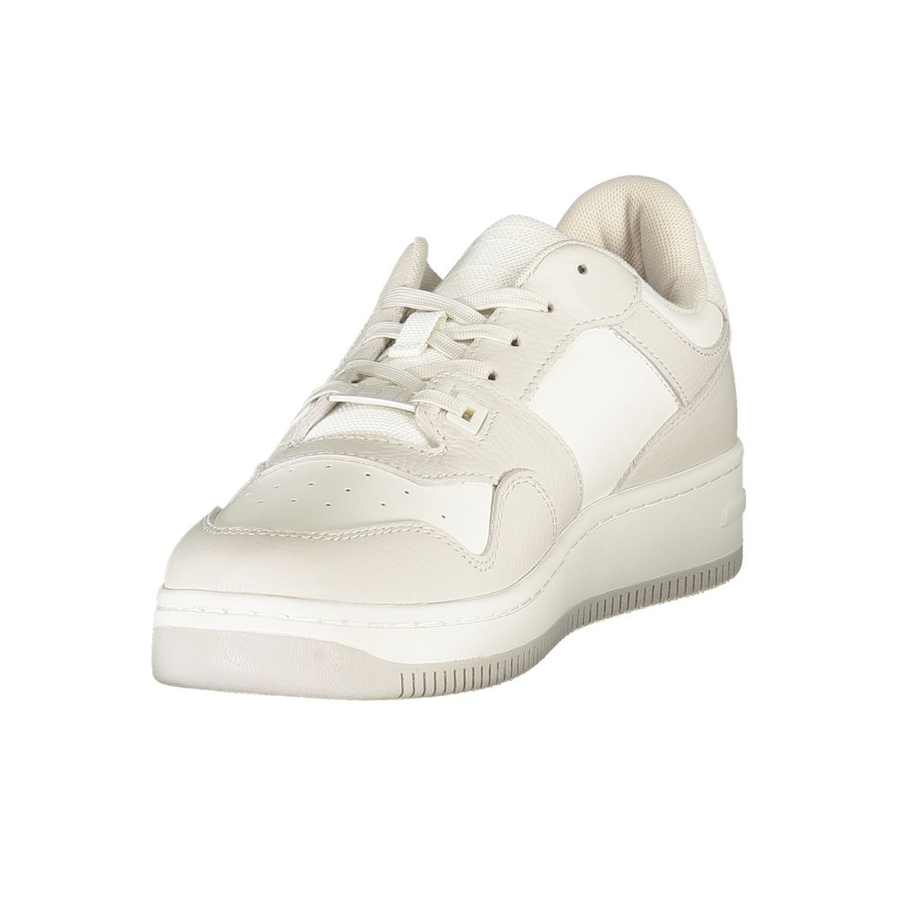 Tommy Hilfiger White Polyurethane Men Sneaker