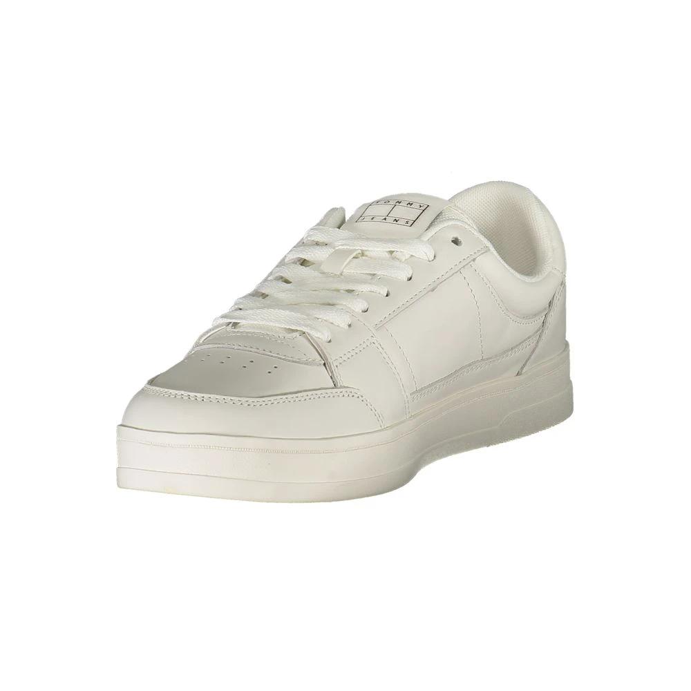 Tommy Hilfiger White Leather Men Sneaker by Tommy Hilfiger