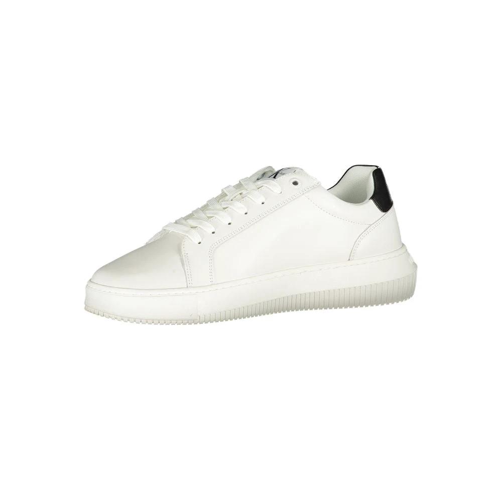 Calvin Klein Sophisticated White Lace-Up Sneakers by Calvin Klein