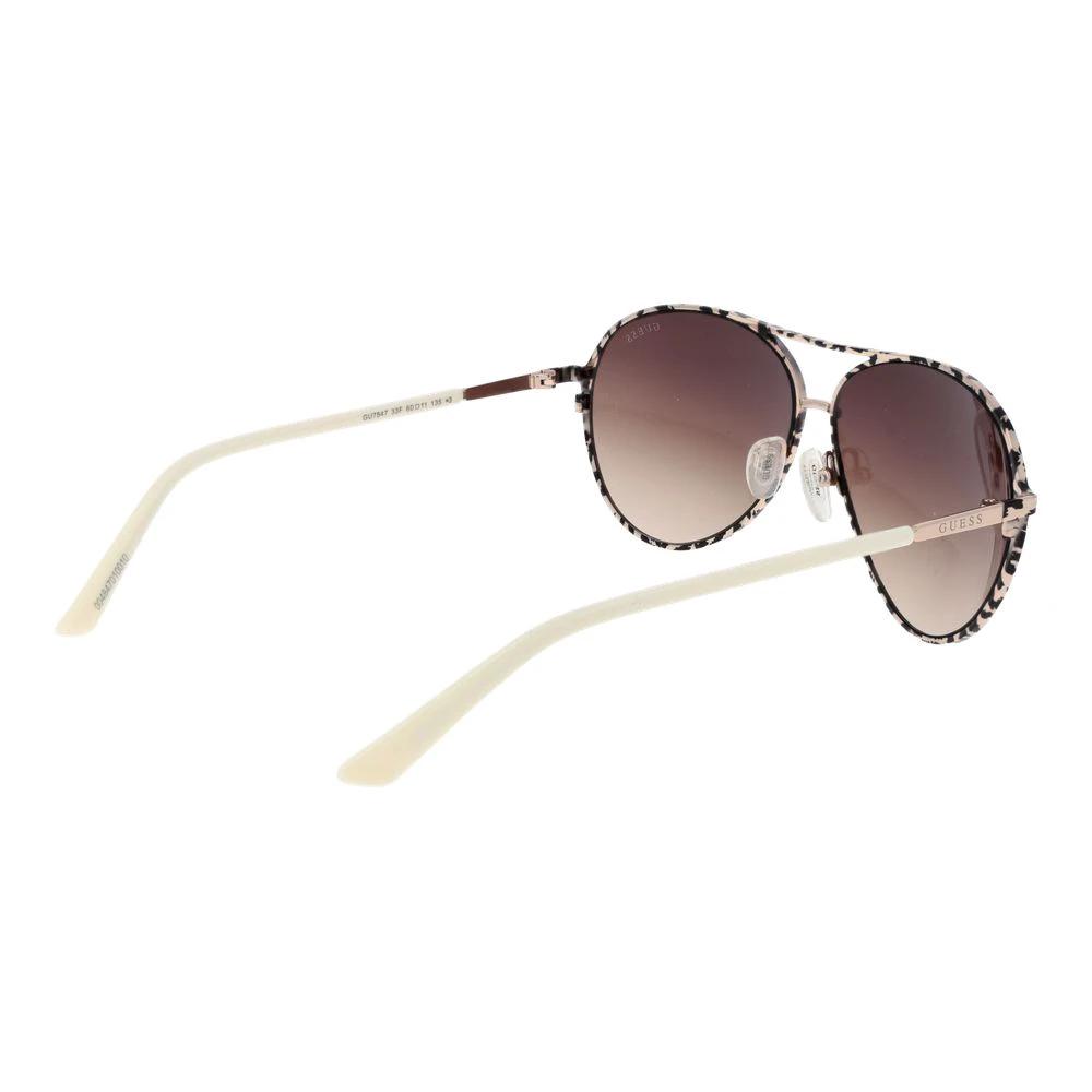 Guess Beige Metal Sunglasses by Guess