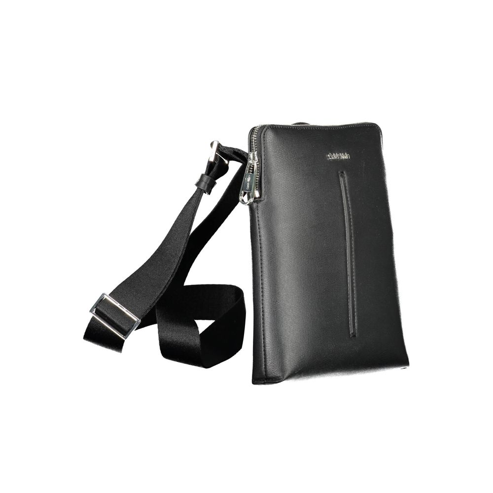 Calvin Klein Black Polyurethane Men Shoulder Bag by Calvin Klein